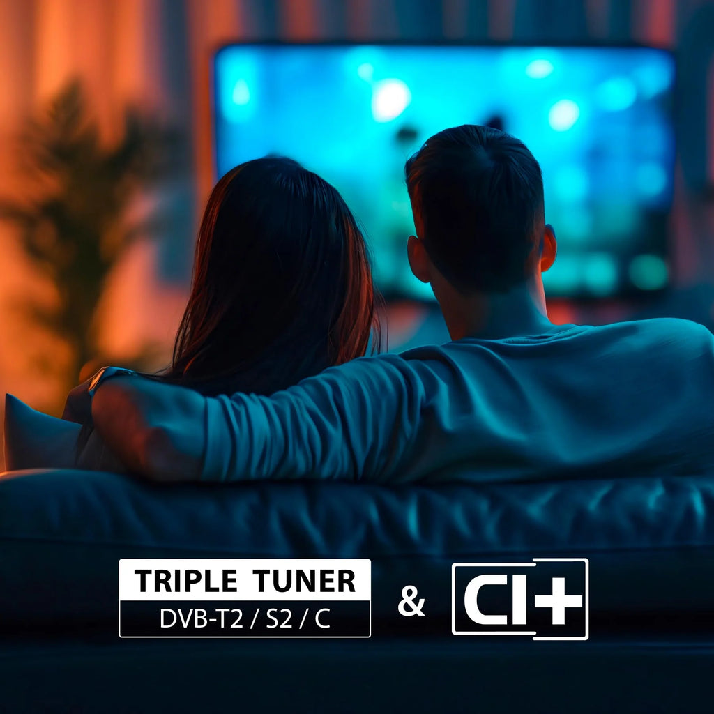 DYON Smart 40 VX-2-40 Zoll (100 cm) Full-HD Smart TV mit HD Triple Tuner (DVB-C/-S2/-T2), App Store, Prime Video, Netflix, YouTube, DAZN, Disney+, waipu.TV, Hotelmodus
