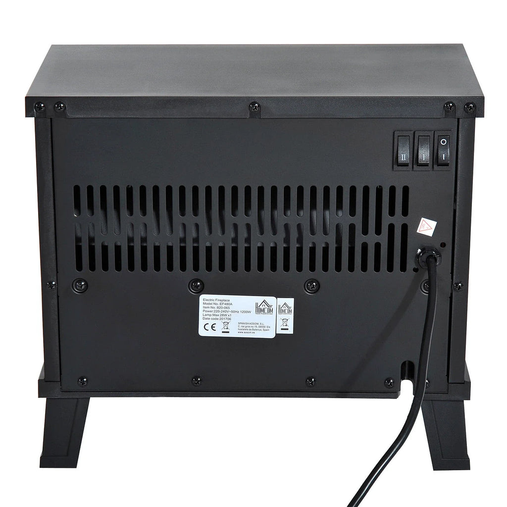 HOMCOM Elektrokamin mit Flammeneffekt & 2 Heizstufen