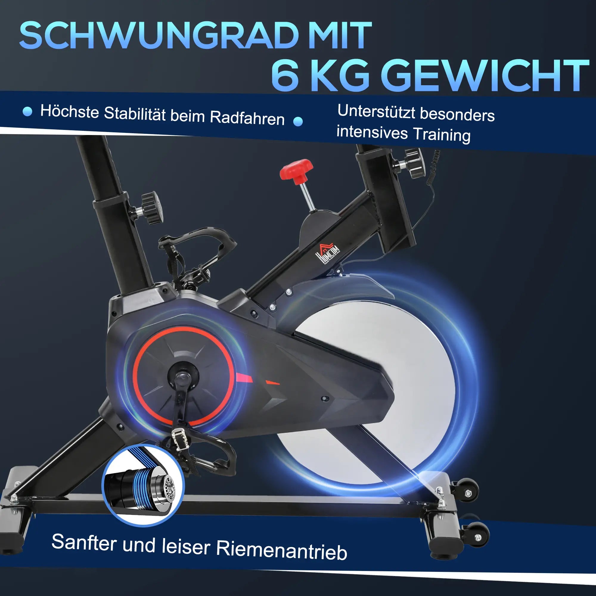 HOMCOM Fahrradtrainer Heimtrainer LCD-Display höhenverstellbar