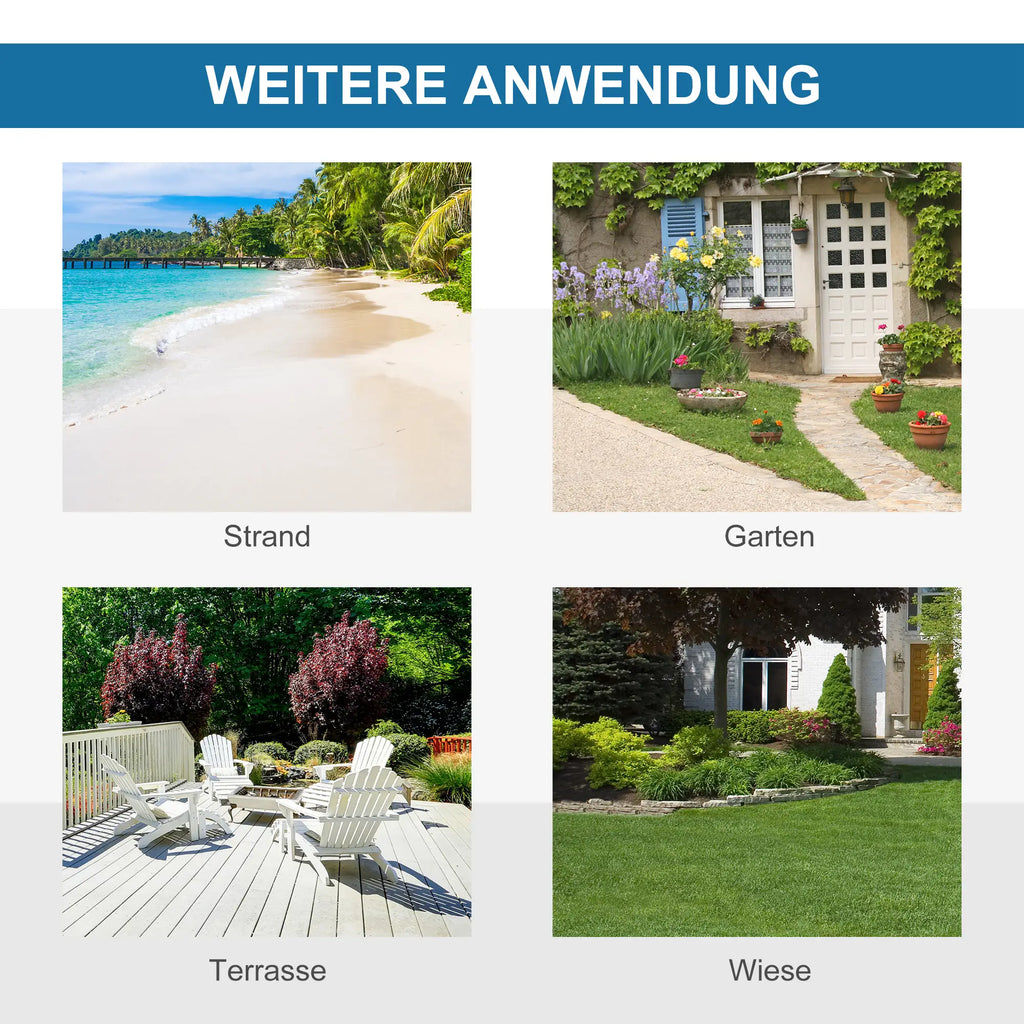 Outsunny Strandmuschel Pop-up 2 Personen mit Fenstern Himmelblau
