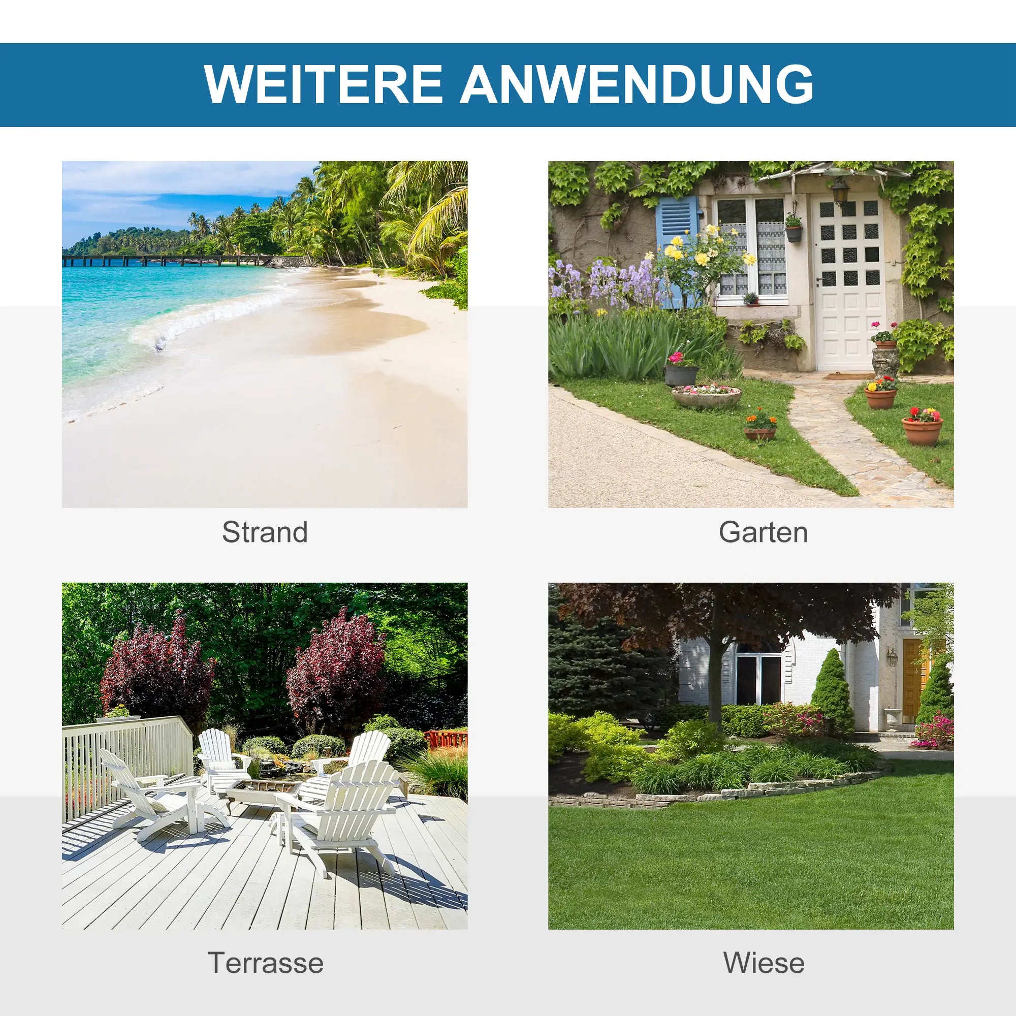 Outsunny Strandmuschel Pop-up 2 Personen mit Fenstern Himmelblau