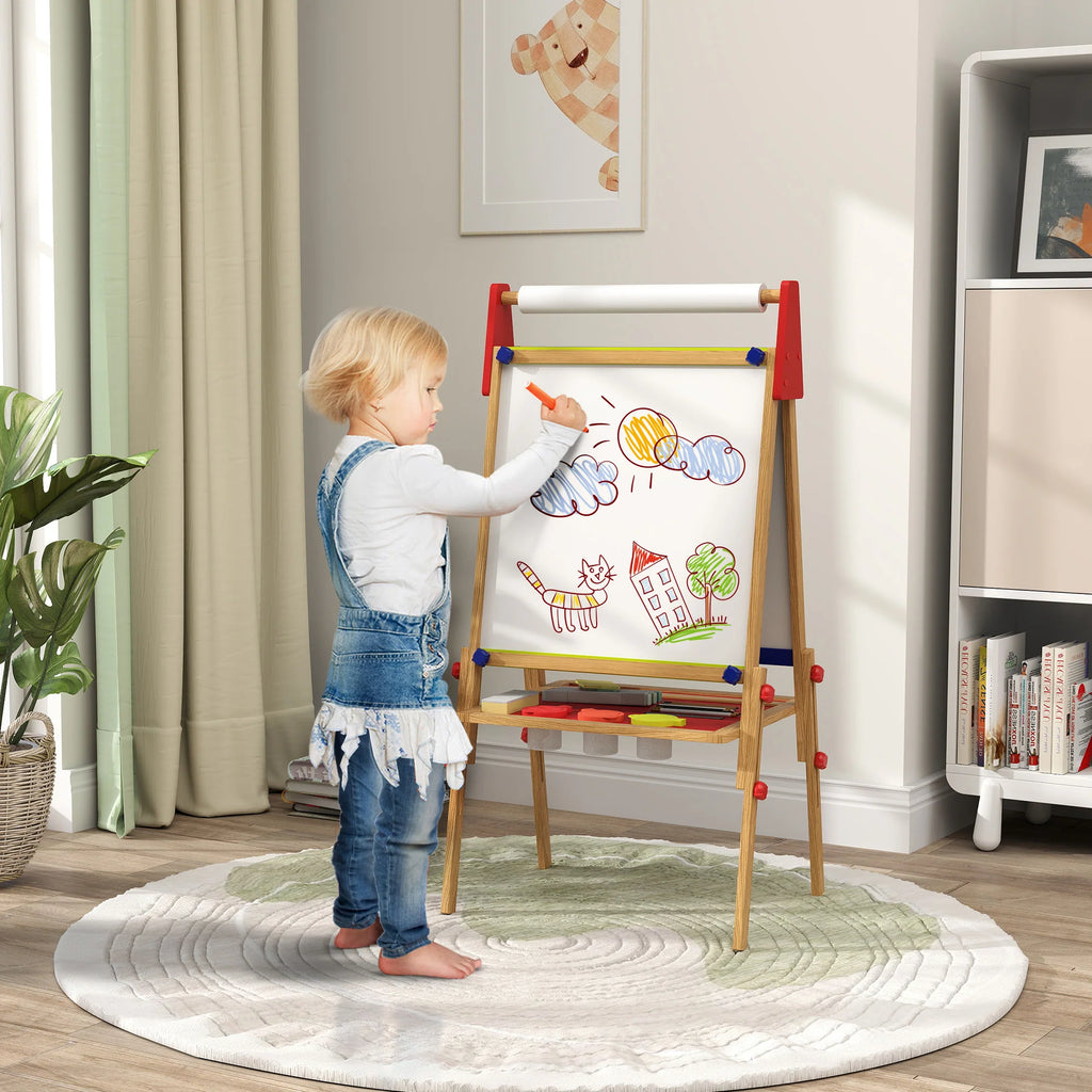AIYAPLAY 3-in-1 Kindertafel höhenverstellbar – Naturholz