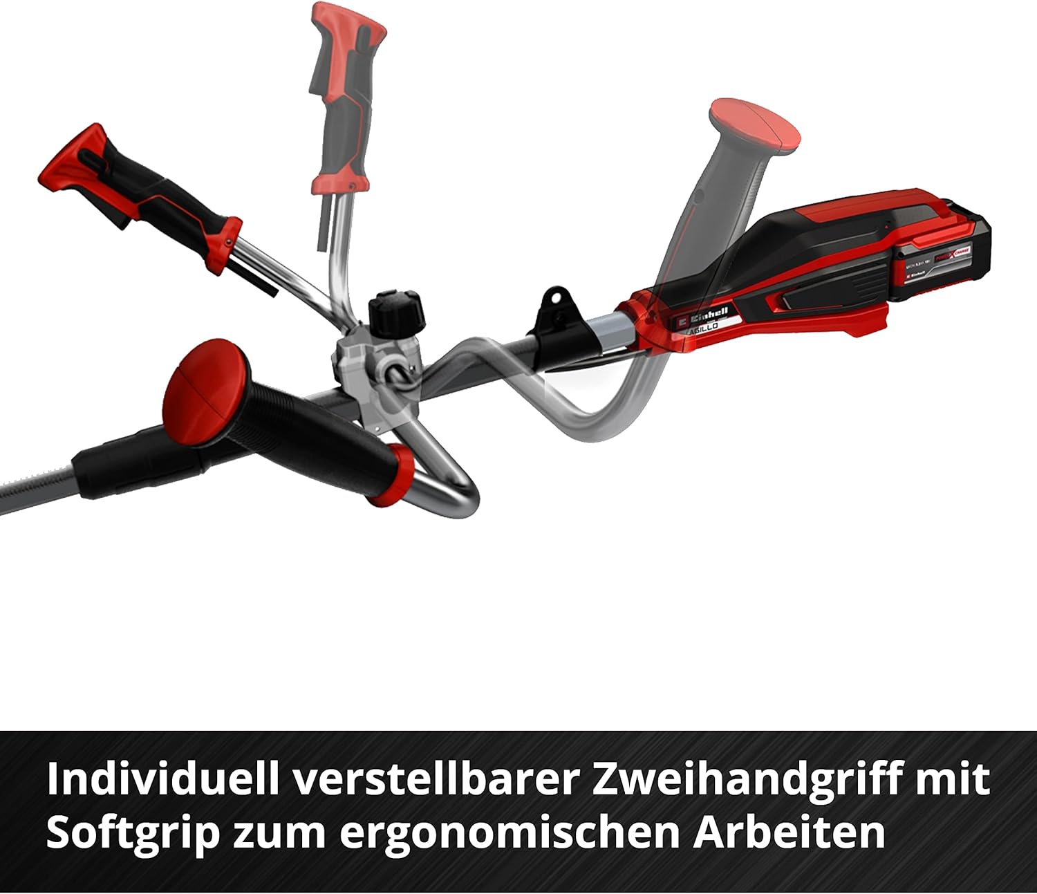 Einhell Akku-Sense AGILLO 18/200 Power X-Change (Lithium Ionen, 18V, 7.500 Umdrehungen/Min., Faden m. Tippautomatik/3-Zahn-Messer, Front-Motor, Bike-Handle, ohne Akku u. Ladegerät)