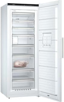 Siemens GS54NAWCV iQ500 Gefrierschrank, 176 x 70 cm, 327 L, noFrost nie wieder abtauen, bigBox Platz für großes Gefriergut, varioZone flexible Glas-und Schubladen, Weiß