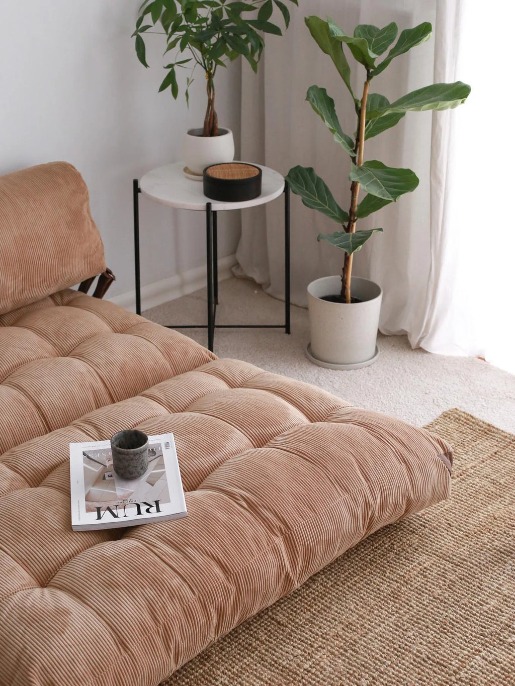 Fold Kadife 2 Bettsofa - Kamel