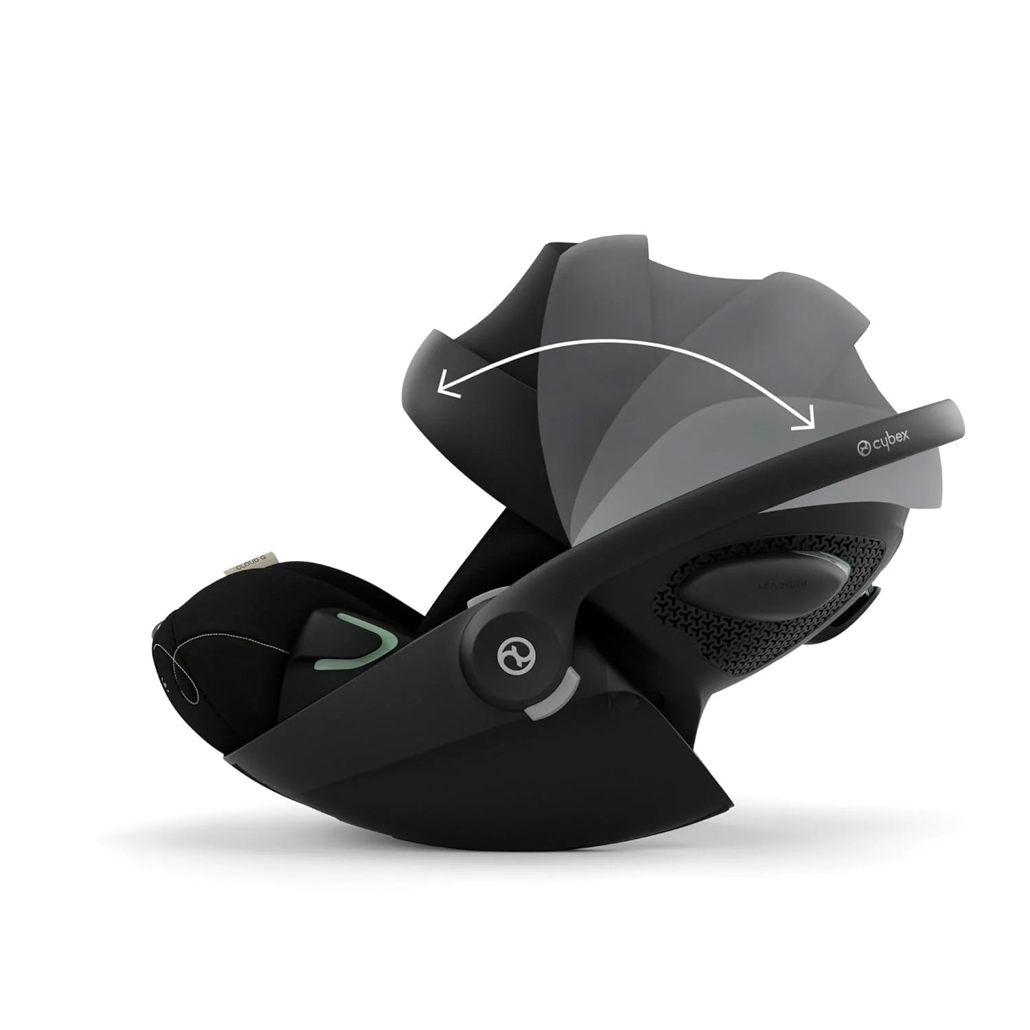 CYBEX Gold Kinderwagen EOS Lux 2-in-1 mit Babyschale Aton B2 i-Size und Babyschalen-Adapter, Reisesystem, Ab Geburt bis 22 kg (ca. 4 Jahre), Moon Black (Schwarz)