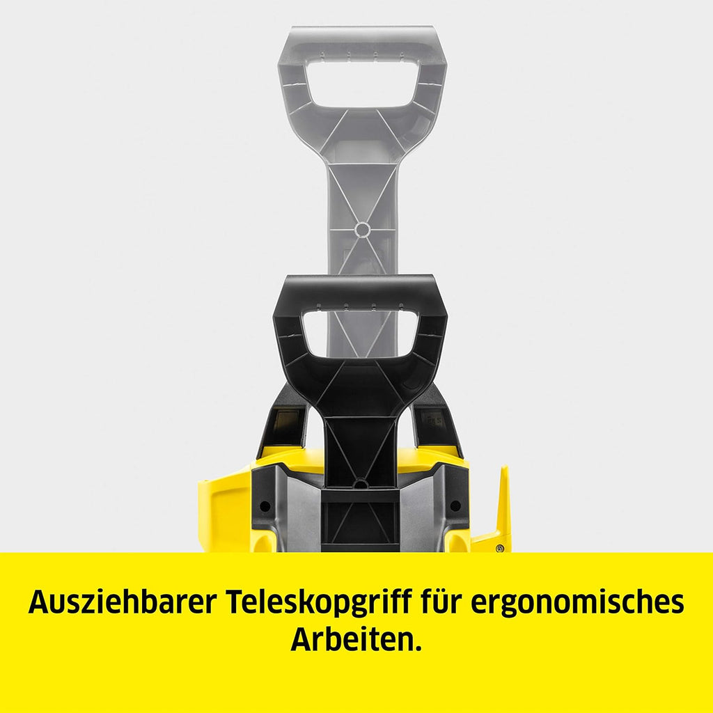 Krcher Hochdruckreiniger K Mini, leicht und kompakt, Druck: max. 110 bar, Durchfluss: 360 l/h, Flche: 20 m/h, Gewicht: 3,93 kg, Hochdruckpistole, Dreckfrser, Strahlrohr, Wasserfilter,Schwarz, Gelb