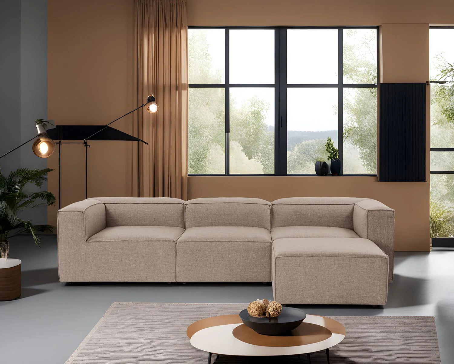 Fora Ecksofa - Braun