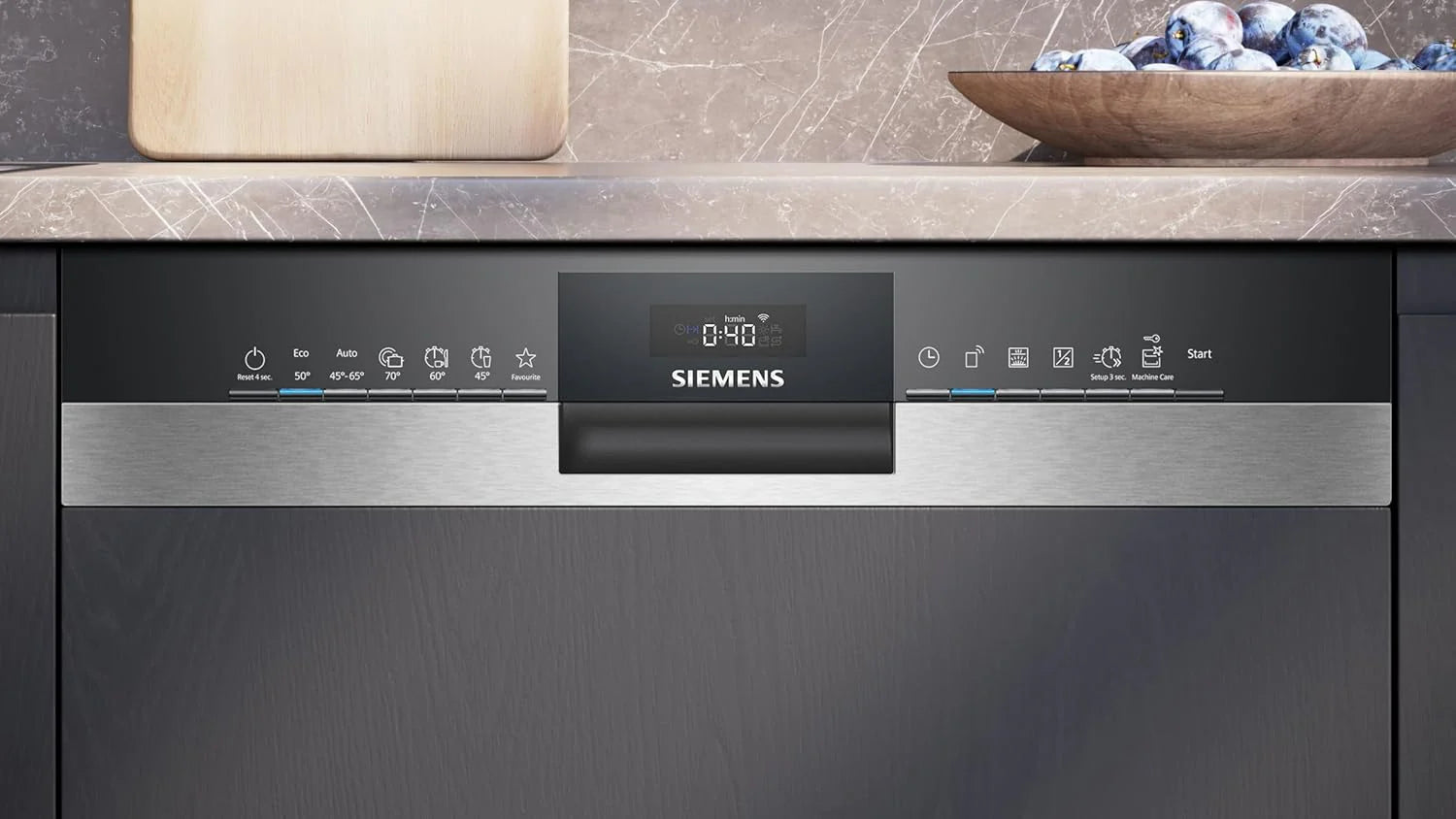 Siemens SN63EX14VE, iQ300 Smarter Geschirrspüler, Vollintegrierte Spülmaschine mit Besteckschublade, 60 cm, Auto Türöffnung dank autoOpen dry, Besonders leise durch iQdrive-Motor, infoLight aquaStop