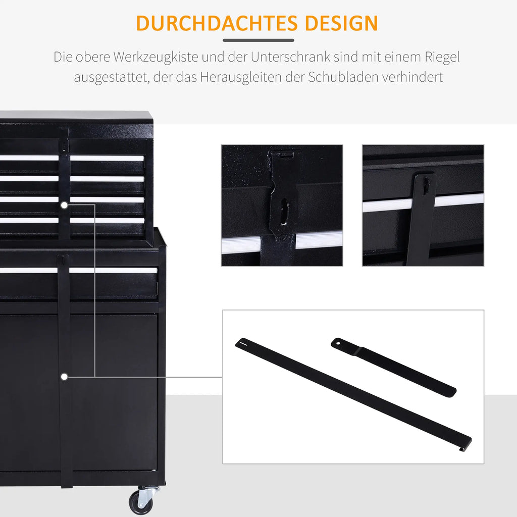 Durhand Werkstattwagen Werkzeugschrank rollbar viel Stauraum