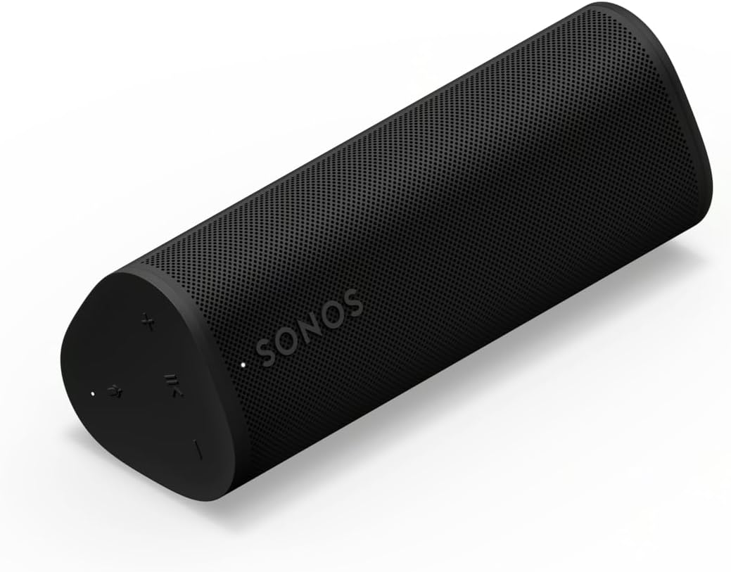 Sonos Roam 2 | Leichter, mobiler und wasserdichter Speaker mit Bluetooth, WLAN, mindestens 10 Stunden Akkulaufzeit und Voice Control für drinnen und draußen - Weiß