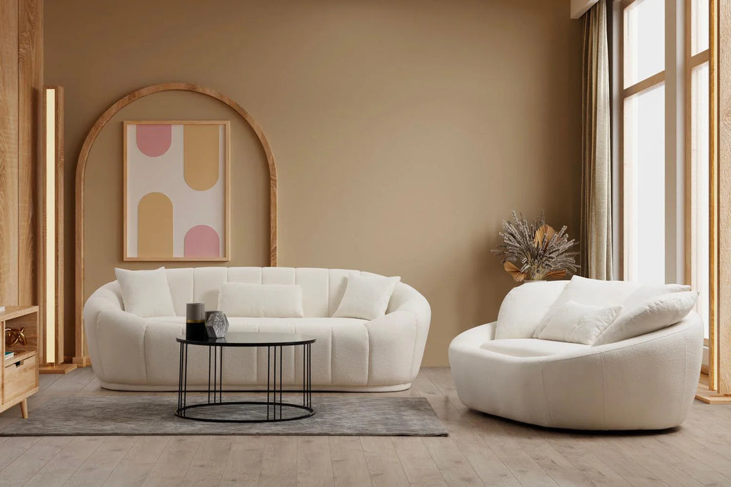 Midye 2er Sofa - Sahne