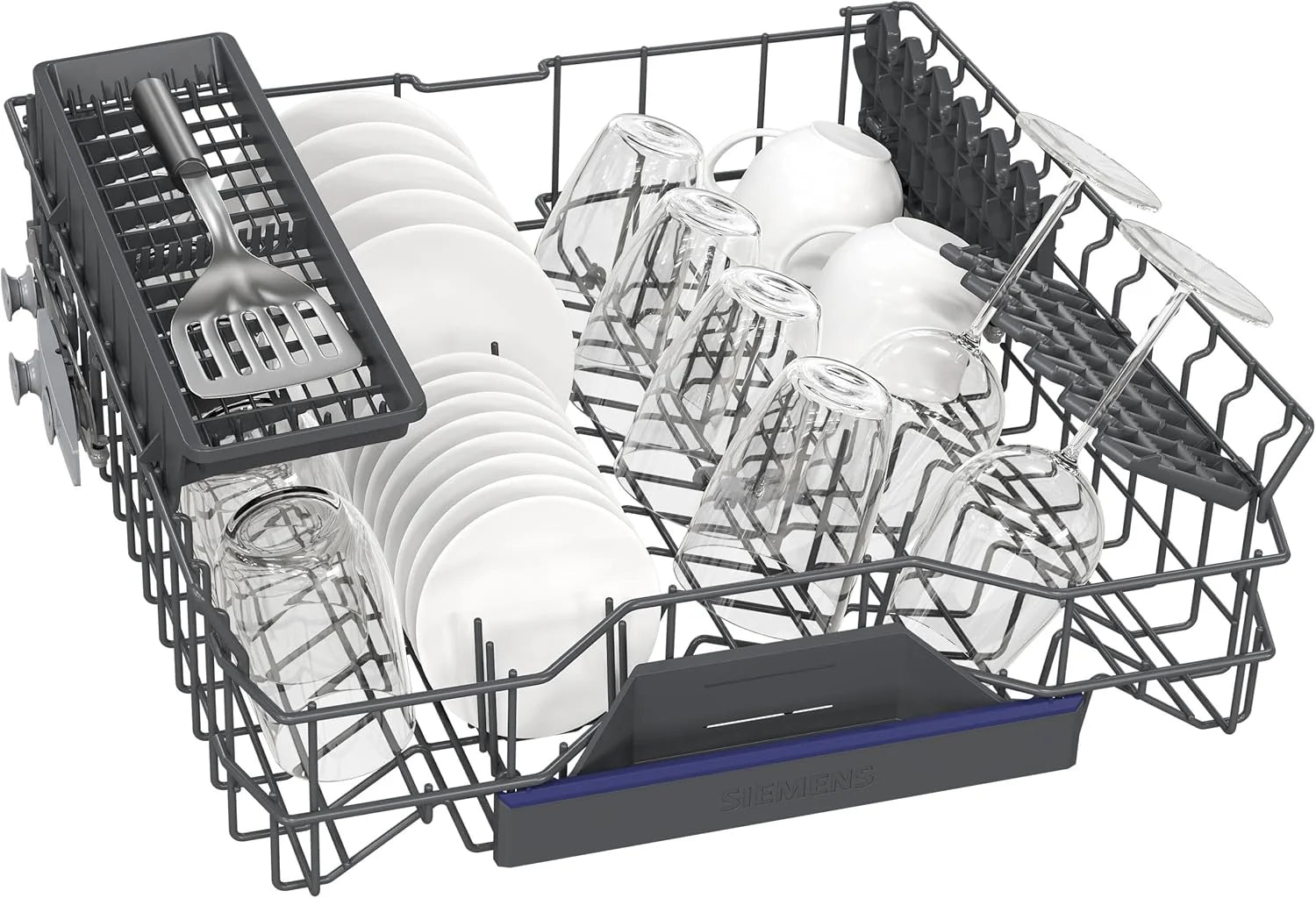 Siemens SN63EX06VE, iQ300 Smarter Geschirrspüler, Vollintegrierte Spülmaschine, 60 cm, Besteckschublade, Extra leise, varioSpeed, Automatische Türöffnung, Dreifach rackMatic, infoLight, intesiveZone