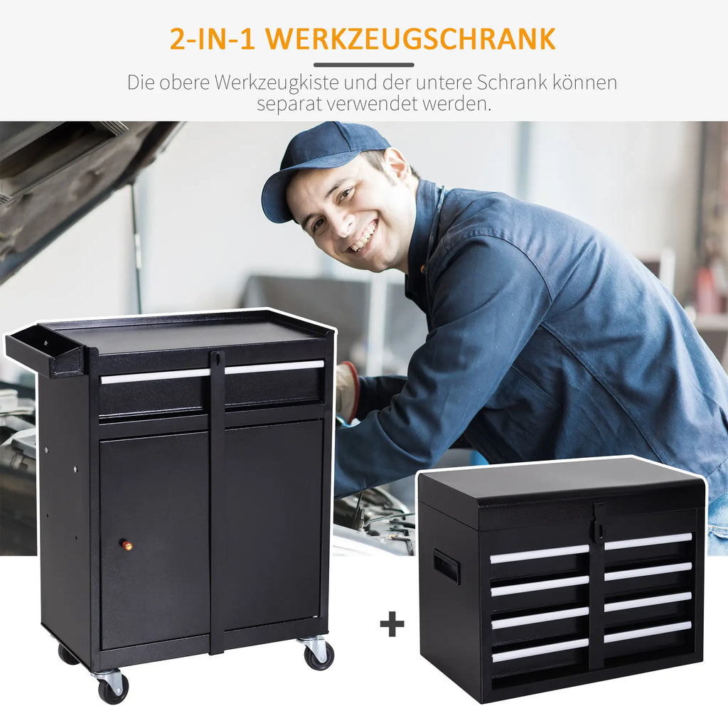 Durhand Werkstattwagen Werkzeugschrank rollbar viel Stauraum