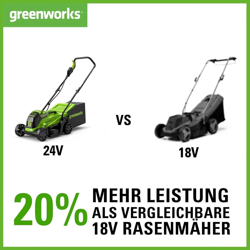 Greenworks 48V (2x24V) Selbstfahrender Akku Rasenmher für groe Flchen bis zu 480m, 46cm Schnittbreite, 55L Sack PLUS zwei 4Ah-Akkus und Doppelladegert GD24X2LM46SPK4X
