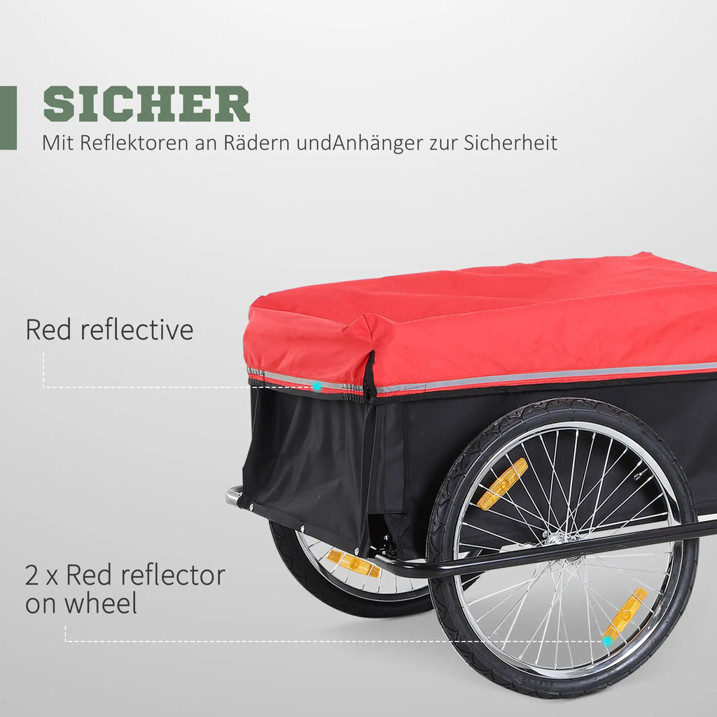 HOMCOM Fahrradanhänger Lastenanhänger faltbar große Transportbox
