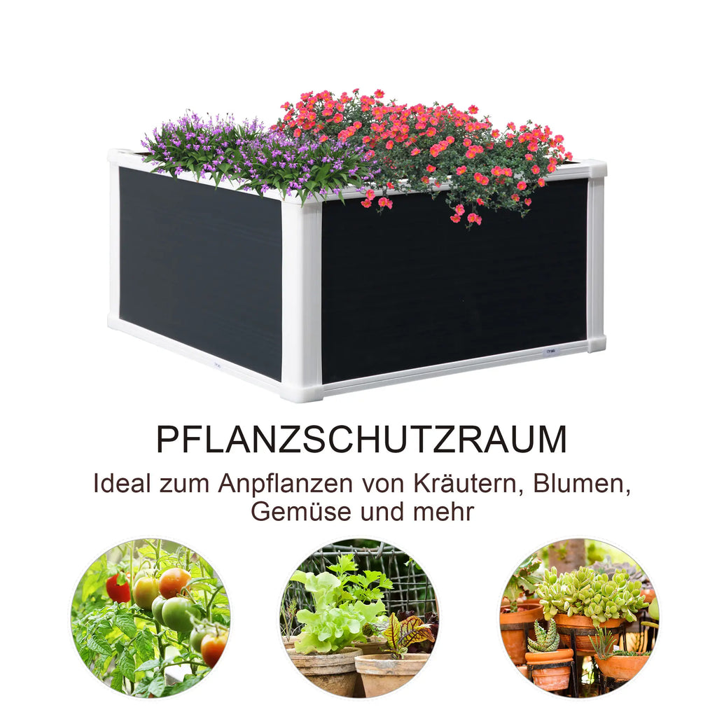 Outsunny Hochbeet Pflanzkasten für Gemüse & Kräuter schädlingsgeschützt
