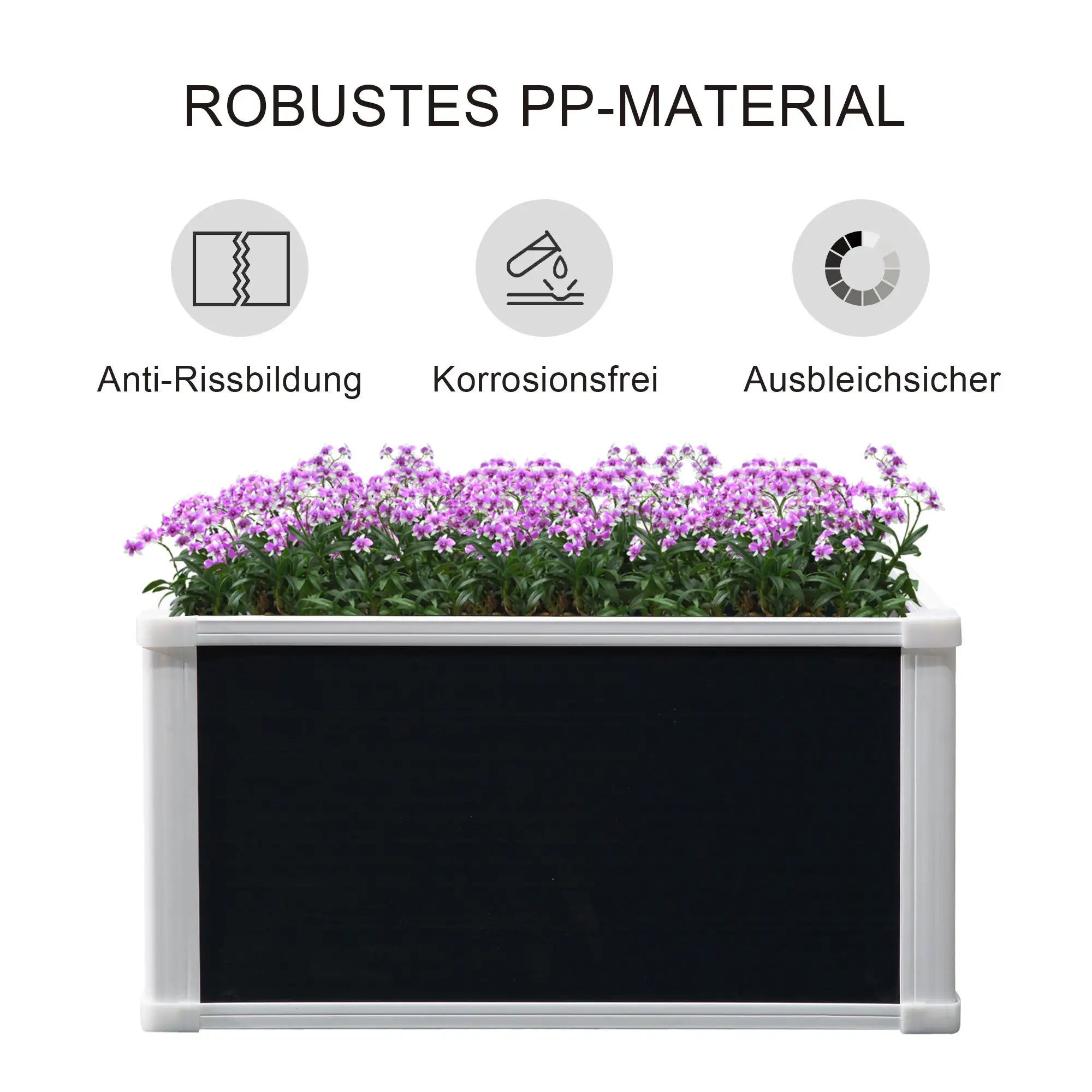 Outsunny Hochbeet Pflanzkasten für Gemüse & Kräuter schädlingsgeschützt