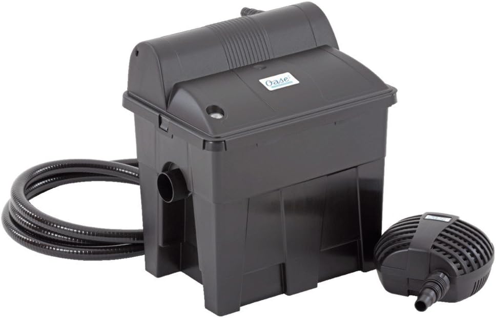 OASE 56789 Durchlauffilter BioSmart Set 36000 geeignet für Teiche bis 36 m³, Filtersystem, Filterkomplettset inkl Filtermaterial, Teichpumpe und UVC Klärer