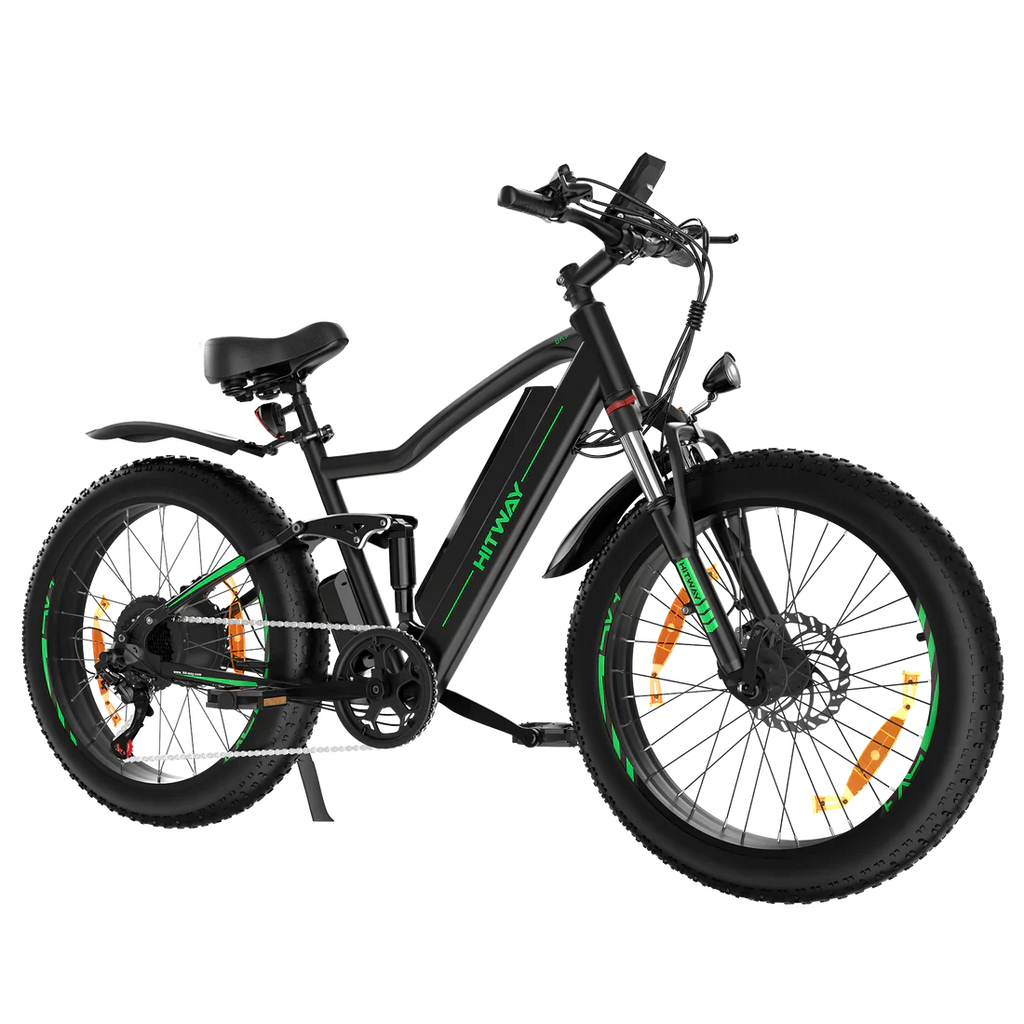 Hitway BK9 E-Bike - 500W Motor, 48V 15Ah, 26 x 4.0 Fat Tire - All-Terrain Mountain E-Bike