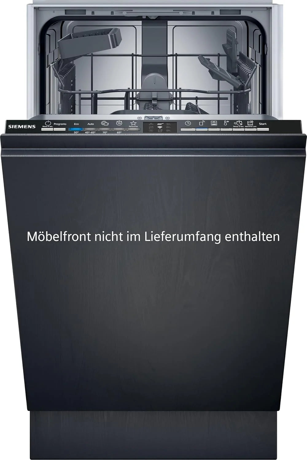 Siemens SR65YX08ME, iQ500 Smarter Geschirrspüler Vollintegriert, 45 cm breit, Besteckschublade, Zeolith, extra leise, aquaStop, automatische Türöffnung nach Programmende, varioSpeed, Innenbeleuchtung