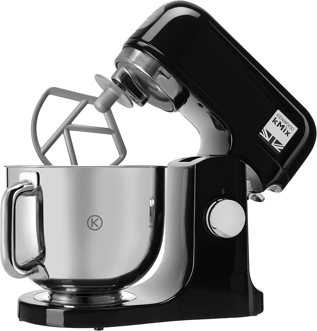 Kenwood kMix KMX750RD Küchenmaschine, 5 l Edelstahl Schüssel, Safe-Use-Sicherheitssystem, Metallgehuse, 1000 Watt, inkl. 3-Teiligem Patisserie-Set und Spritzschutz, Rot