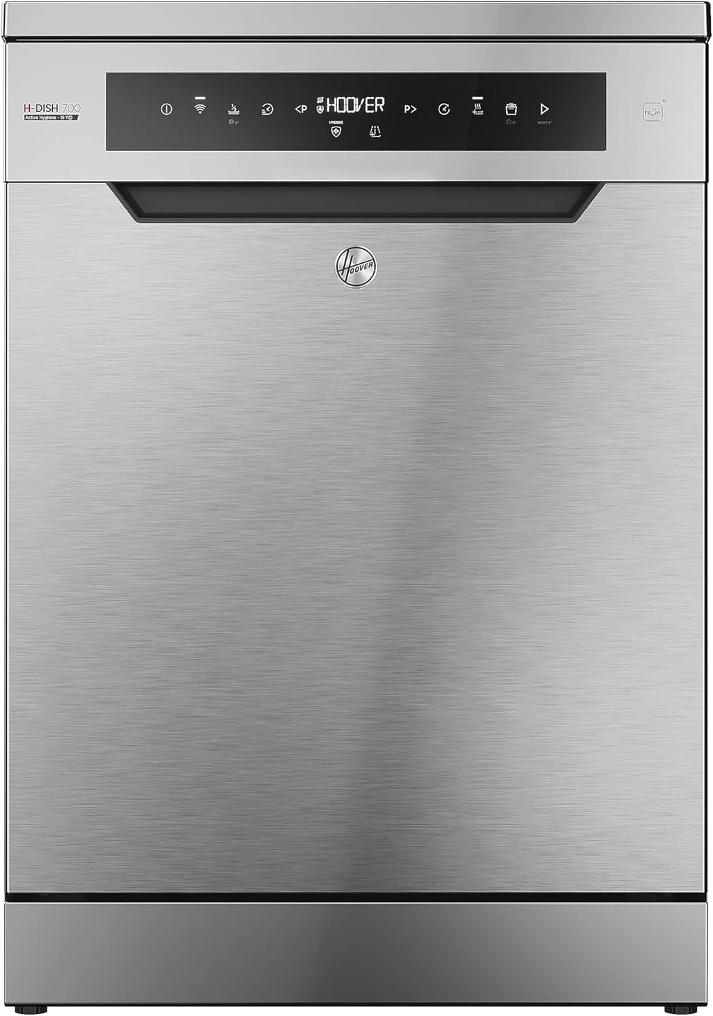 Hoover HF 4C6F0PW Geschirrspüler; 14 Maßgedecke; Freistehend, 60 cm breit; Energieeffizienzklasse C; Smarte Bedienung mit WiFi + Bluetooth-Technologie