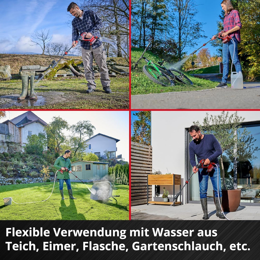 Einhell Akku-Druckreinigerpistole HYPRESSO 18/24-1 Power X-Change (18 V, 24 bar, Mobile Reinigung und Bewsserung, 240 L/h, inkl. Zubehr, ohne Akku & Ladegert)