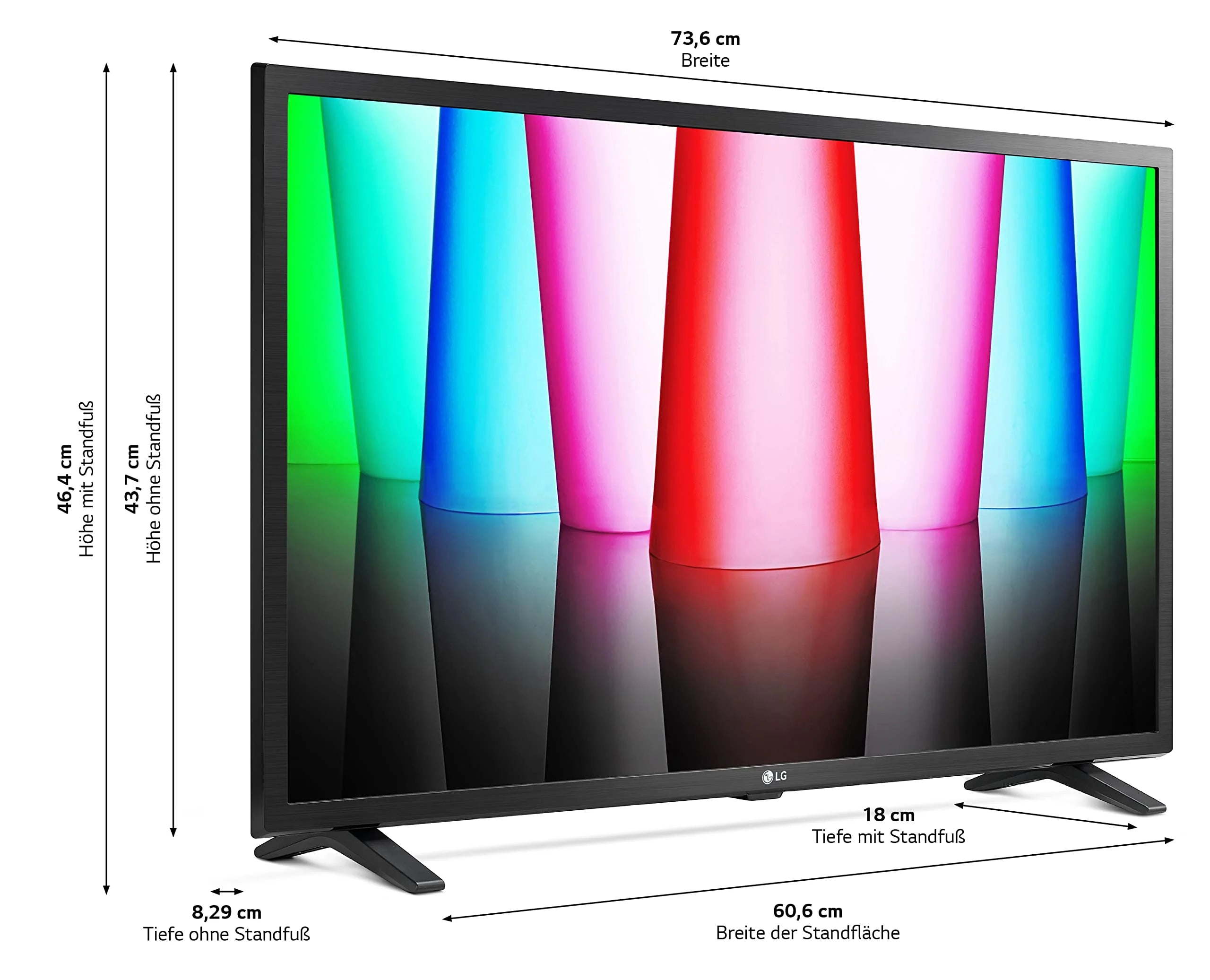 LG 32LQ63006LA TV 80 cm (32 Zoll) Full HD Fernseher (Google Assistant, 60 Hz, Smart TV) [Modelljahr 2022], schwarz