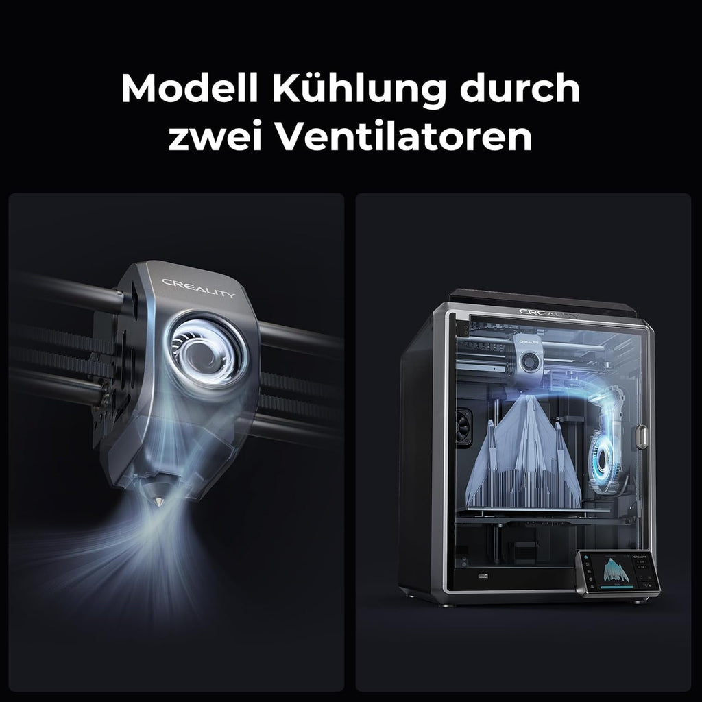 Creality K2 Plus Combo 3D-Drucker, 16-Farben Multimaterial-Druck, 350³mm XXL-Bauraum, Servo-Direktantrieb, Dual-KI-Kameras, Ultra-Leise