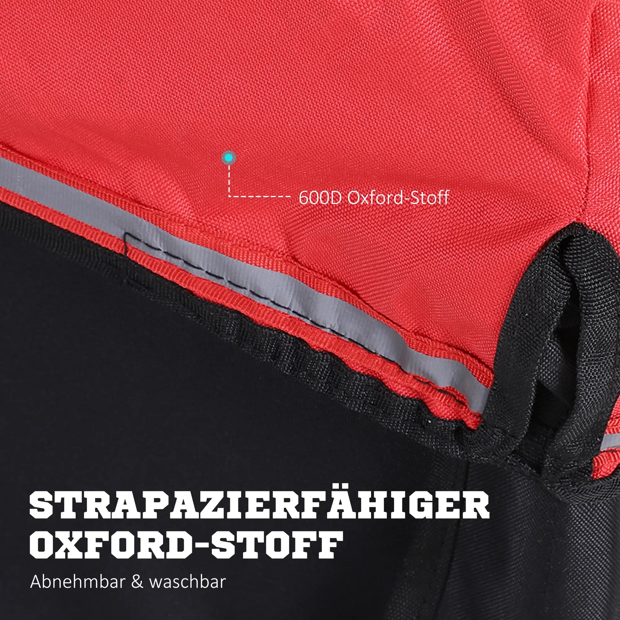 HOMCOM Fahrradanhänger Lastenanhänger faltbar große Transportbox