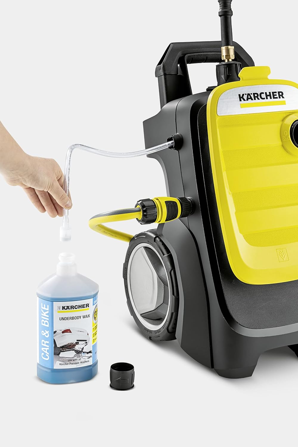Kärcher Hochdruckreiniger K 7 Premium Power Home, Druck: 180 bar, Durchfluss: 600 l/h, Flächenleistung: 60 m²/h, Leistung: 3.000 W, Schlauchtrommel, mit Pistole, Dreckfräser, Strahlrohr