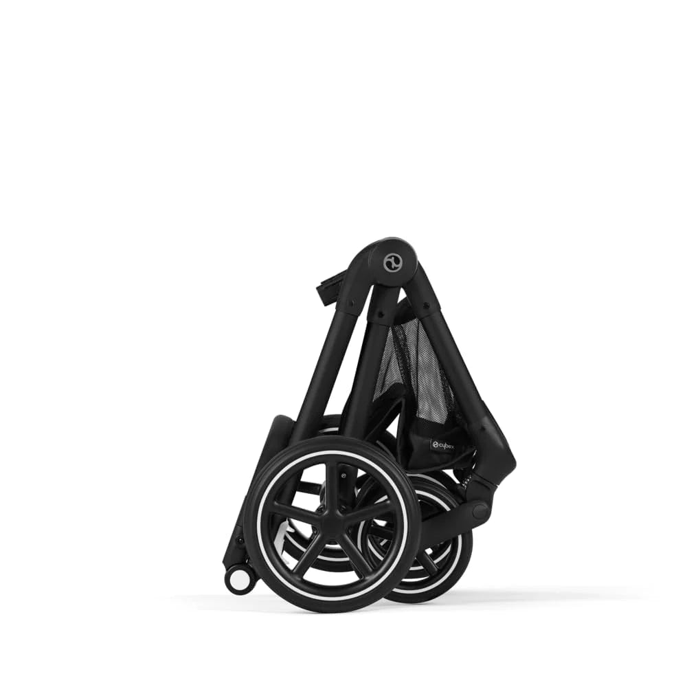 CYBEX Gold Kinderwagen EOS Lux 2-in-1 mit Babyschale Aton B2 i-Size und Babyschalen-Adapter, Reisesystem, Ab Geburt bis 22 kg (ca. 4 Jahre), Moon Black (Schwarz)