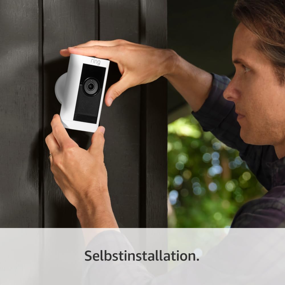 Ring Außenkamera Pro Solar (Stick Up Cam Pro) | Solarbetriebene Überwachungskamera aussen mit 1080p-HDR-Video, WLAN, 3D-Bewegungserfassung, Alexa-kompatibel | 2 Sicherheitskameras