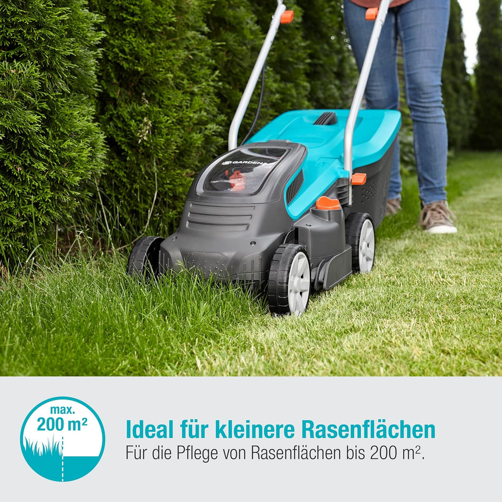 Gardena Akku-Rasenmäher PowerMax 32/36V P4A Ready-to-Use Set: Rasenmäher bis 200 m², 32 cm Schnittbreite, 30 l Fassungsvolumen, Schnitthöhe 20-60 mm, inkl. 2 x 18V P4A Akku (14621-20)
