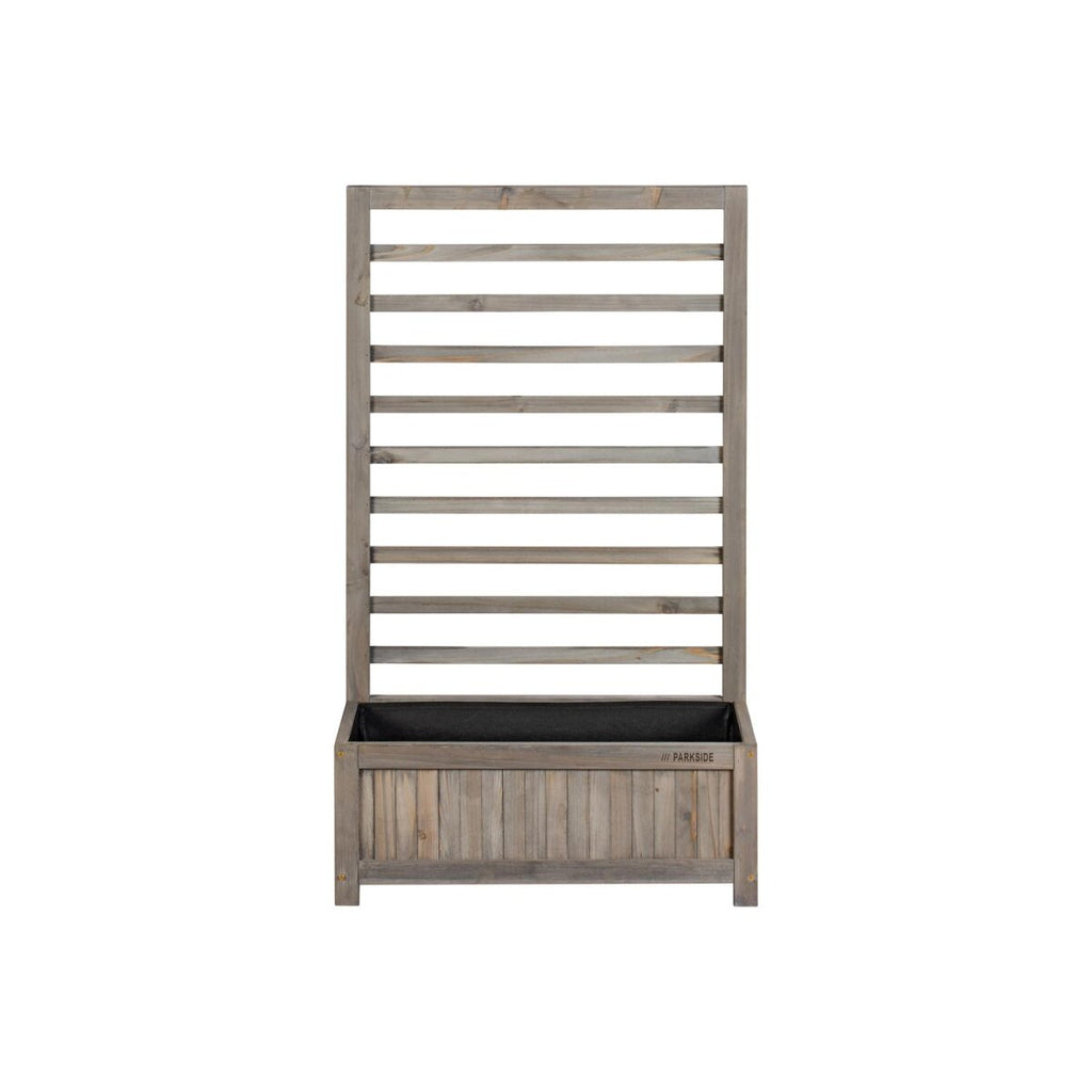 PARKSIDE® Pflanzkasten mit Rankgitter, mit umweltfreundlicher Lasur (Grau) - B-Ware neuwertig
