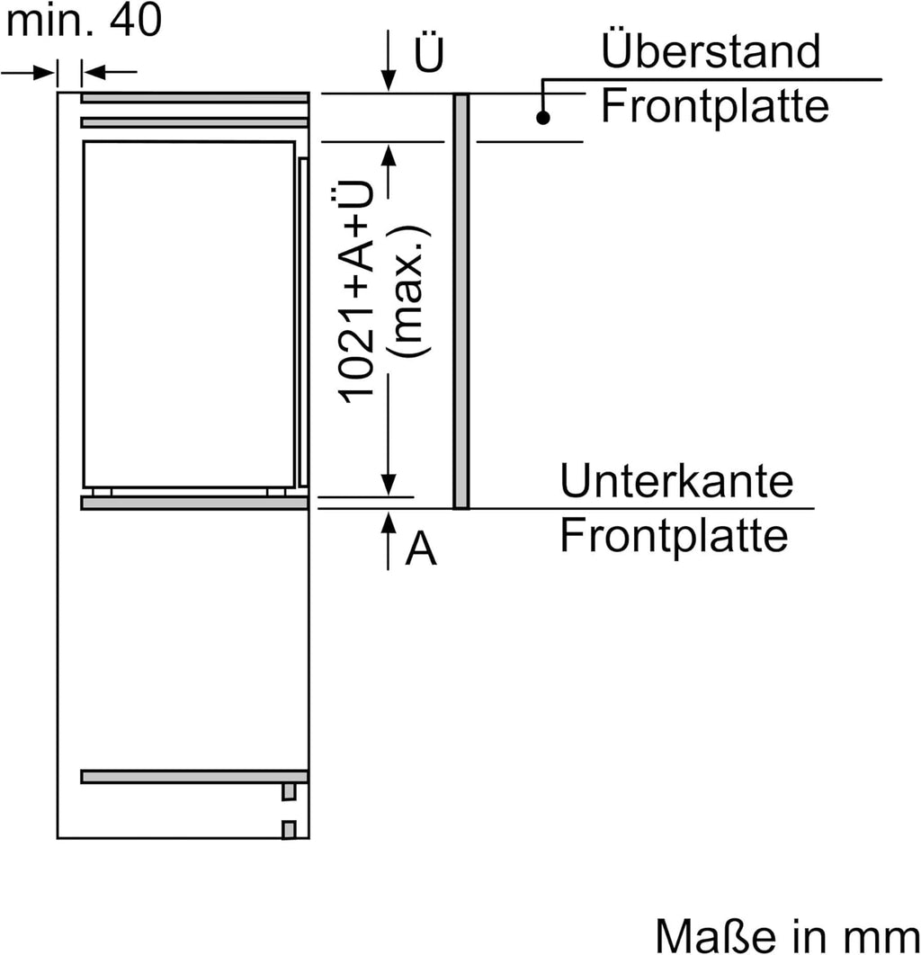 NEFF KI1311SE0, N 30, Einbaukühlschrank, 102,5 x 56 cm, 165 L Kühlen, Made in Germany, Leise, Sicherheitsglas, FreshSafe Schublade, Eco Air Flow für konstante Innentemperatur, Schleppscharnier