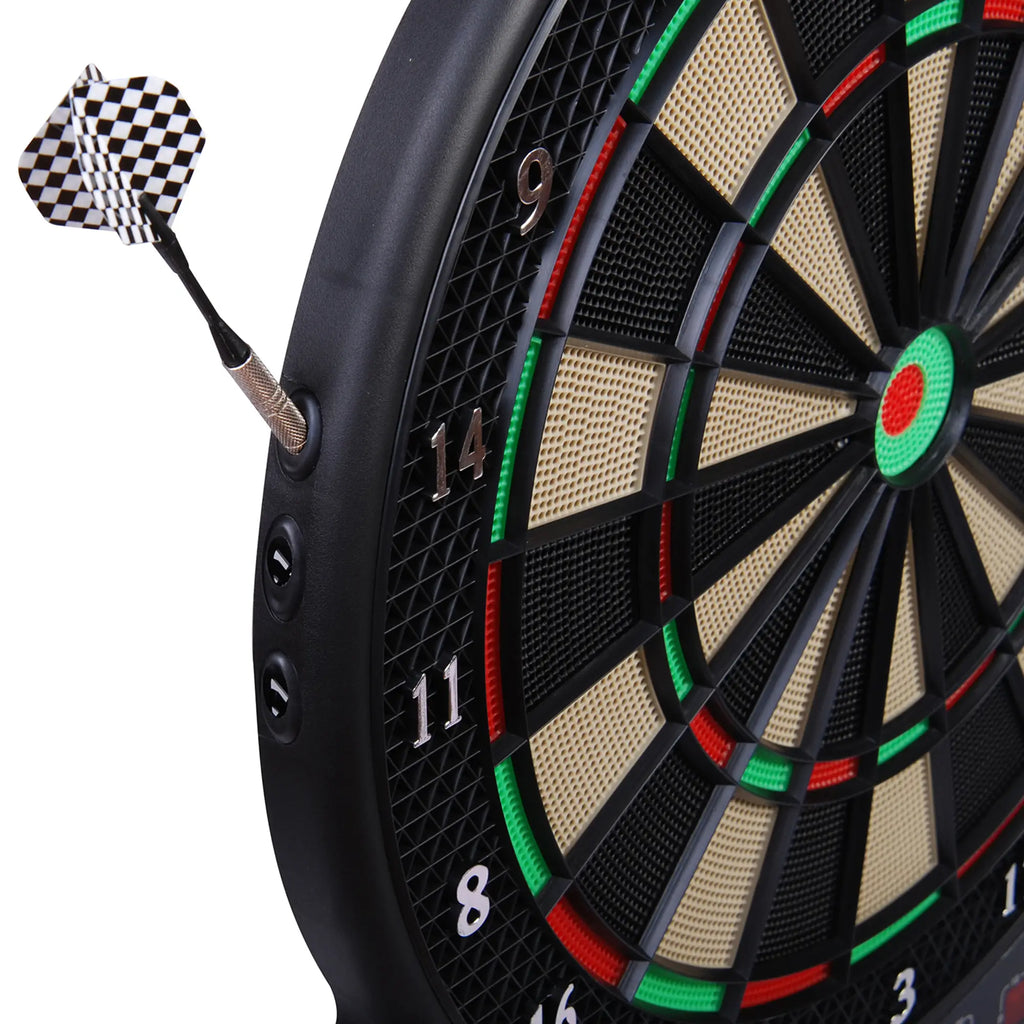 HOMCOM elektronische Dartscheibe Dartboard 27 Spiele 16 Spieler
