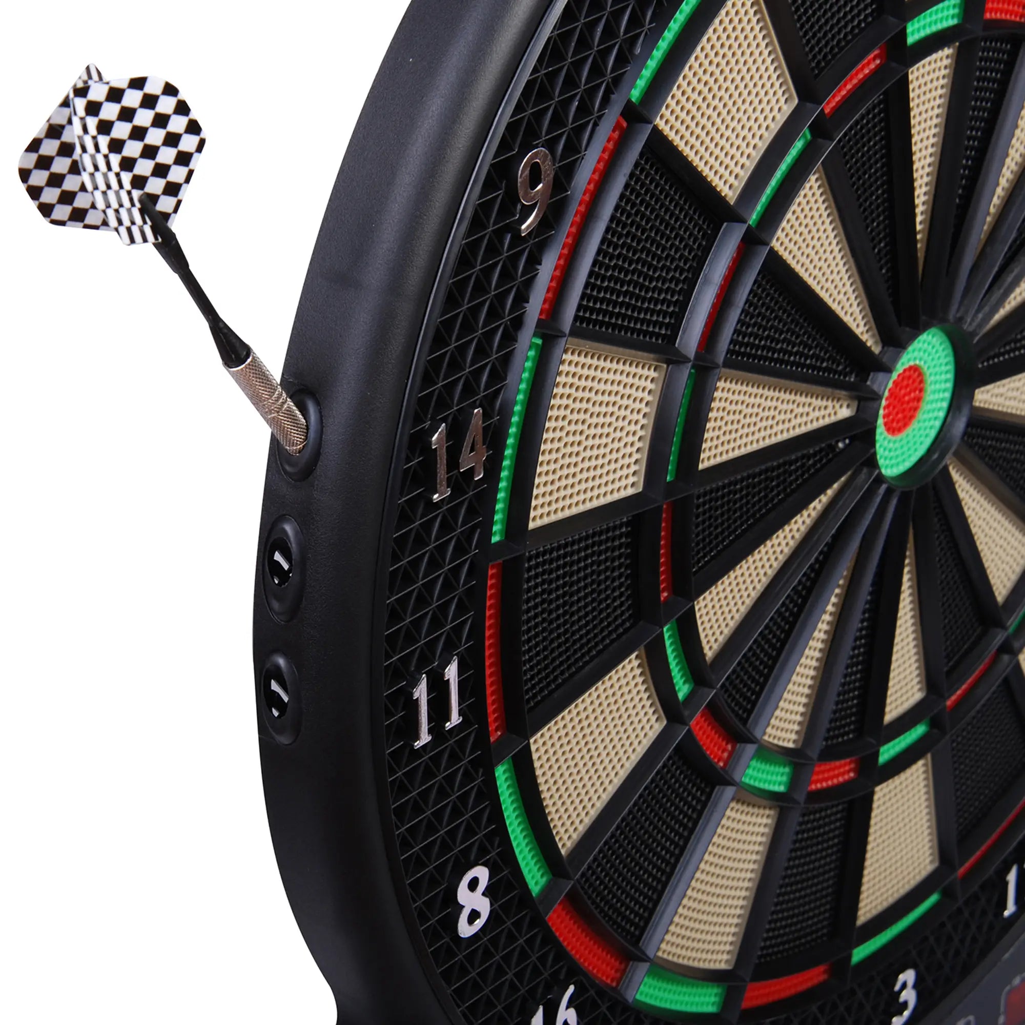 HOMCOM elektronische Dartscheibe Dartboard 27 Spiele 16 Spieler