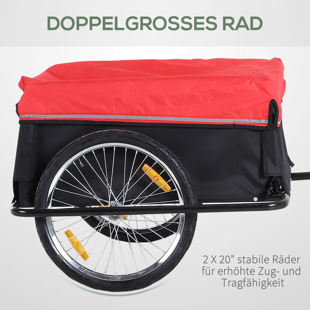 HOMCOM Fahrradanhänger Lastenanhänger faltbar große Transportbox