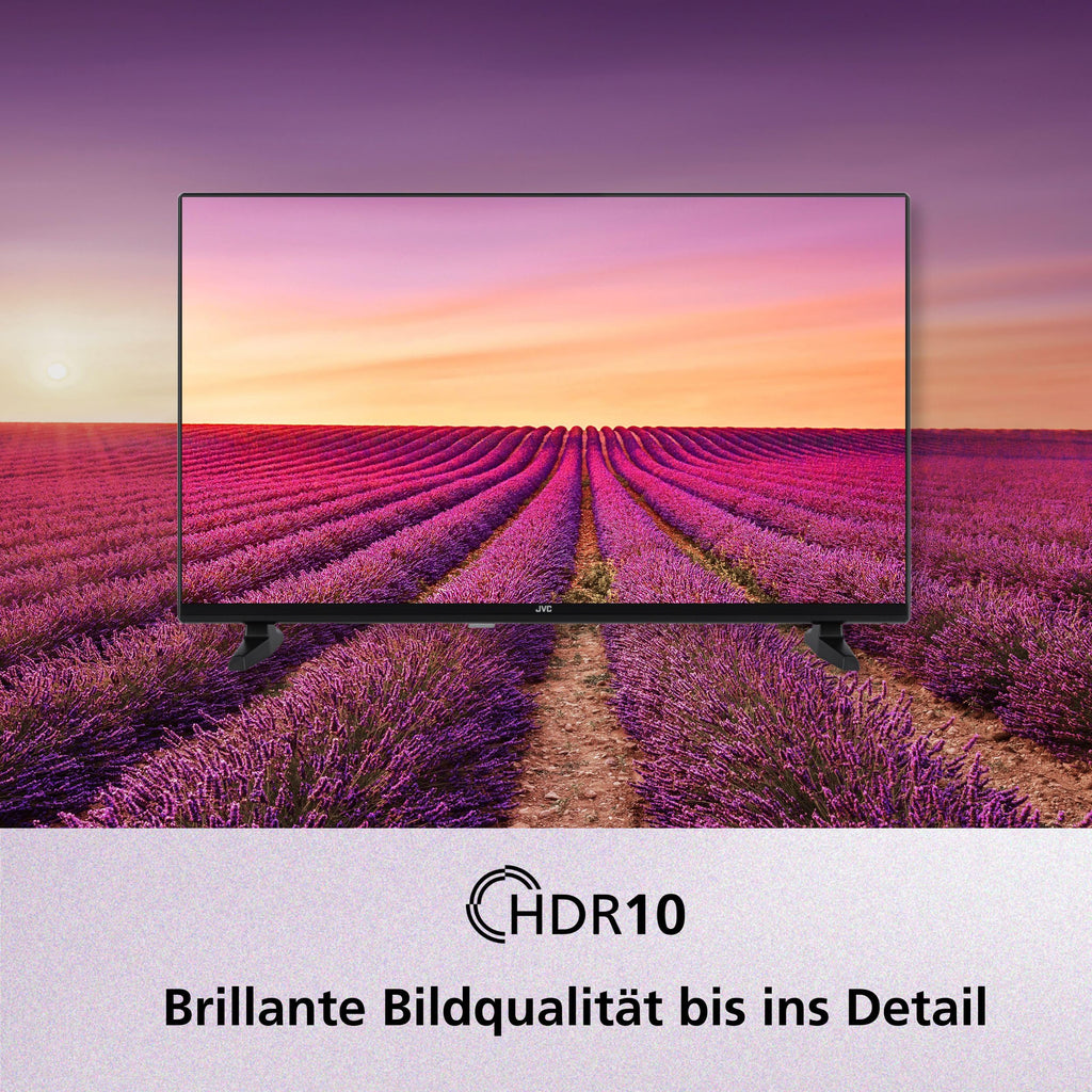 JVC Fernseher 40 Zoll Smart TV VIDAA Full HD HDR Fernseher mit 100 cm Bildschirmdiagonale und integriertem Triple-Tuner, LED TV LT-40VDF2555 (2026)