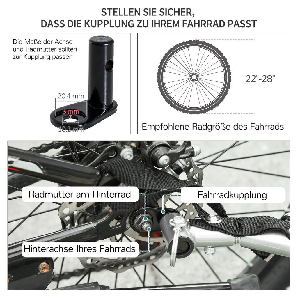 HOMCOM Fahrradanhänger Lastenanhänger faltbar große Transportbox
