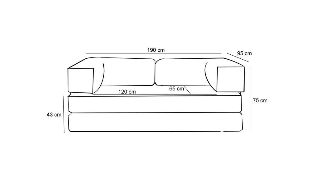 Comfort 3er Sofa - Sahne