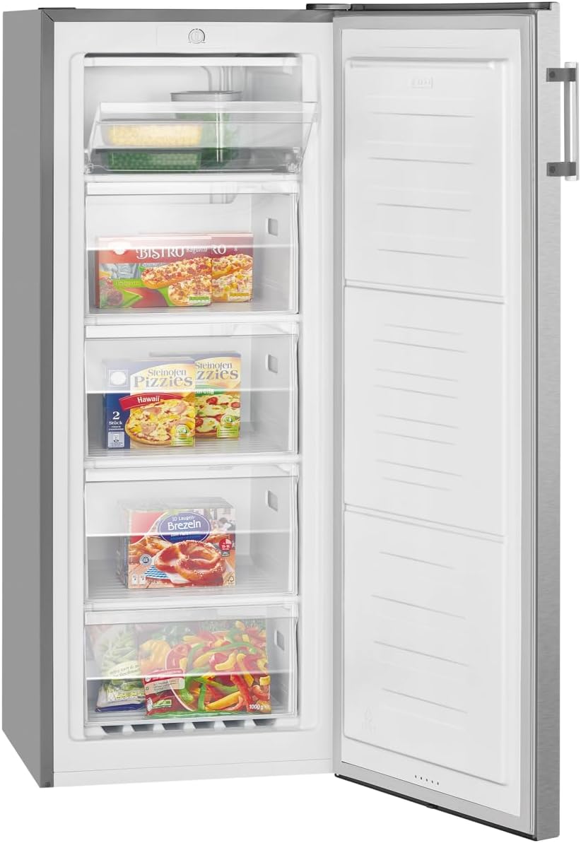 Bomann® großer Gefrierschrank freistehend | 165 Liter Nutzinhalt für Lebensmittel | 5 Schubladen | Freezer Eisschrank Froster | wechselbarer Türanschlag inkl. Eiswürfelschale | GS 7317.1 weiß