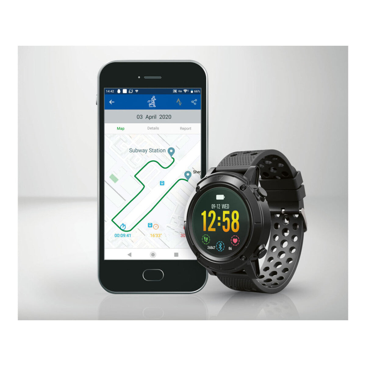 SILVERCREST® Smartwatch Sport, mit GPS - B-Ware sehr gut