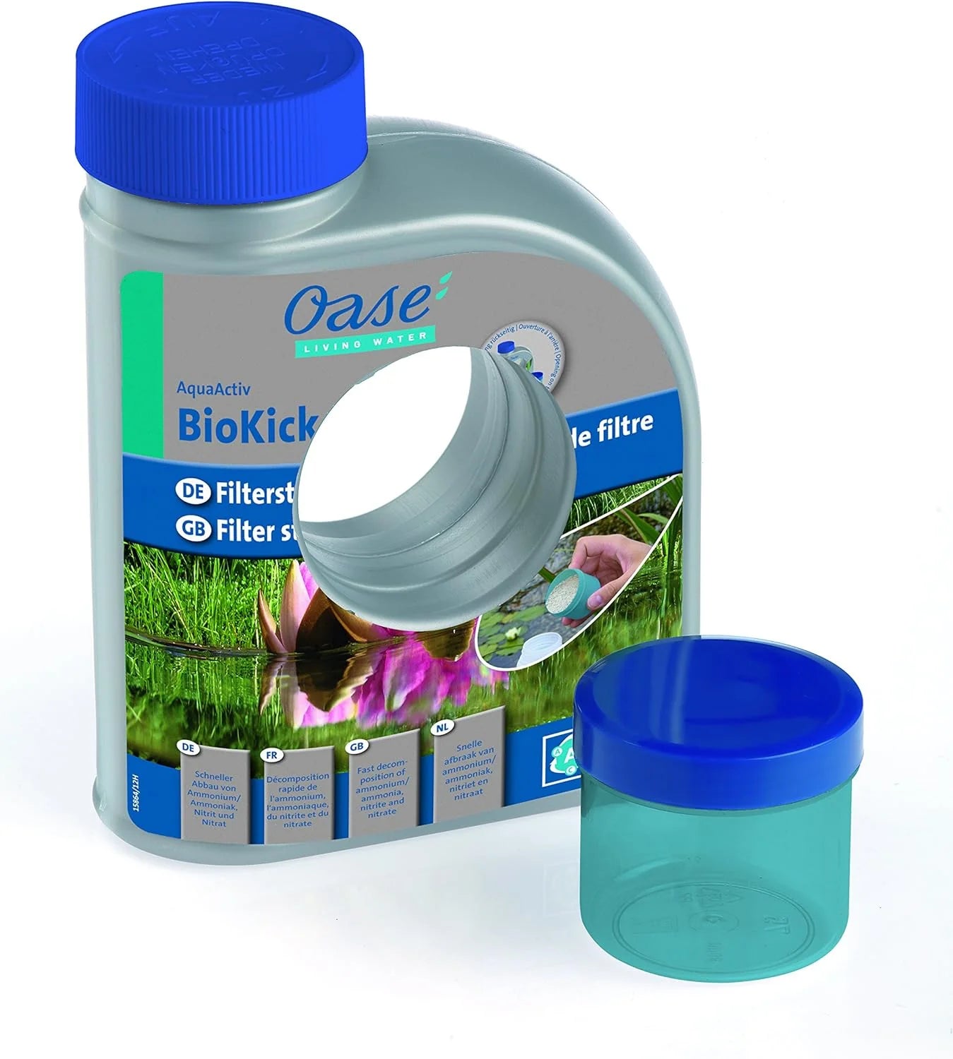 OASE 50249 Teichbelüfter OxyTex Set 1000, Teichbelüftung, Sauerstoffversorgung, Belüftungspumpe, Filtermedium, erhöht Filterleistung um bis zu 25%
