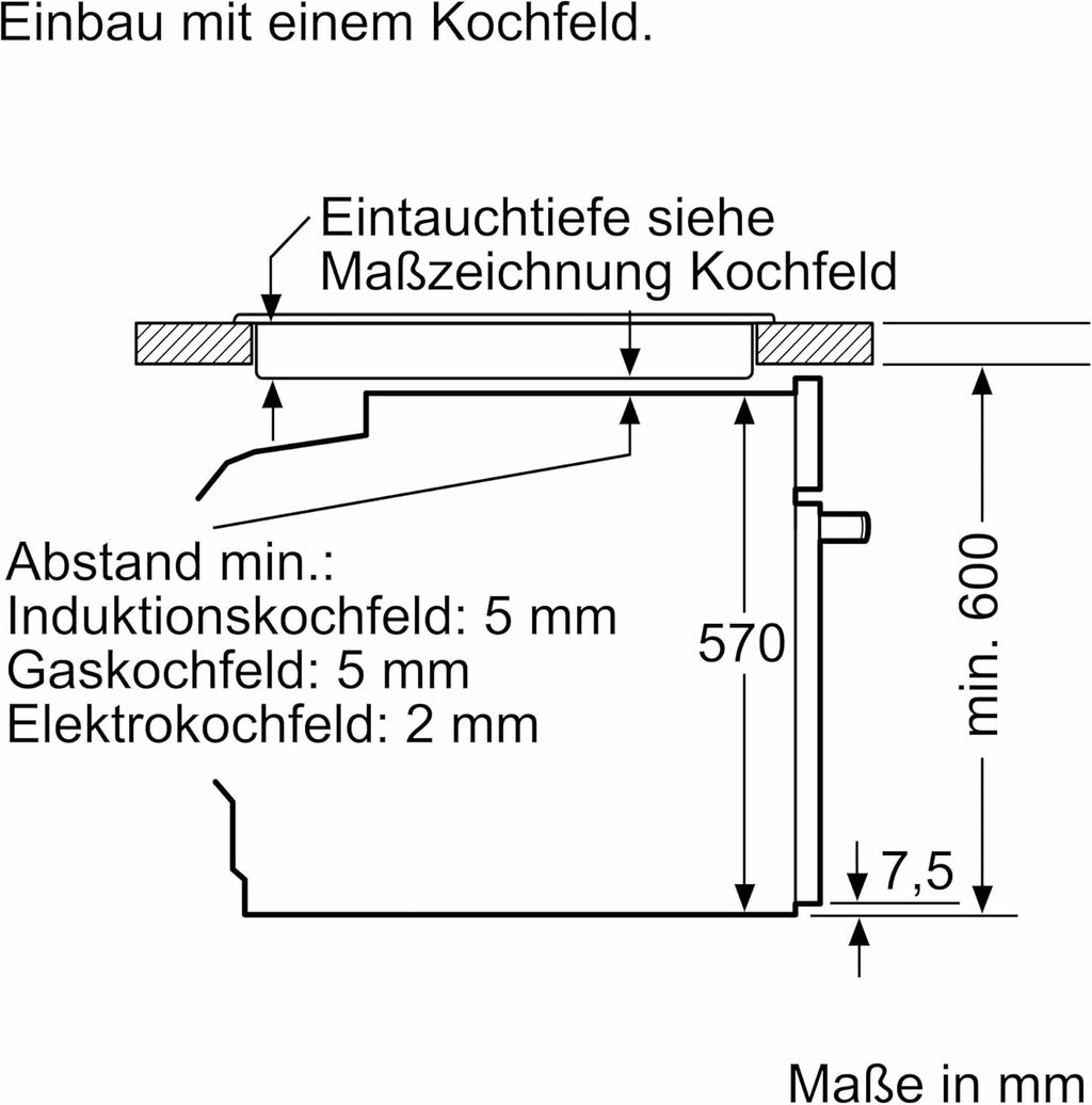 Siemens EQ522IA01, Einbauherd-Set, Bestehend aus HE517GBS4 Herd, 60 x 60 cm, 3D Heißluft, Selbstreinigung, Clip Auszug & EI645CFB6E Induktionskochfeld, Bräterzone, powerBoost, Edelstahl Rahmen