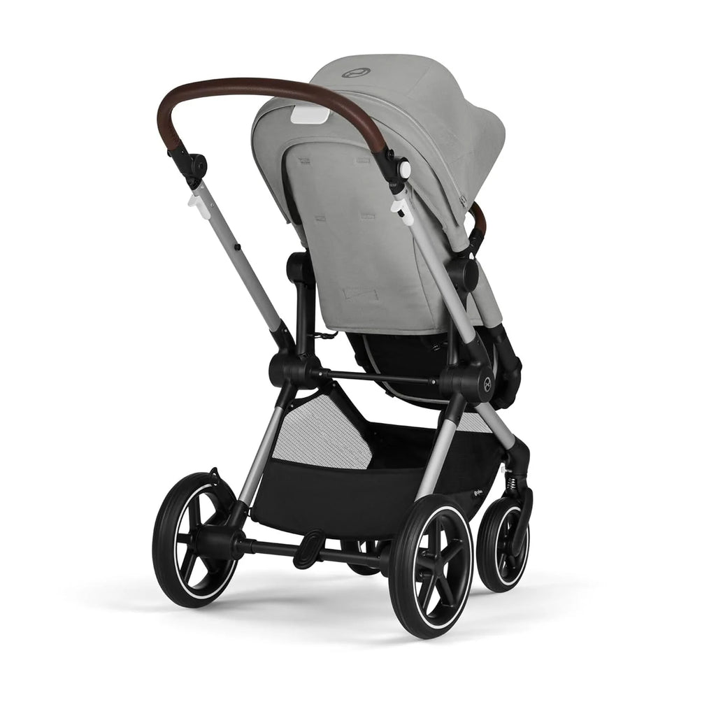 CYBEX Gold Kinderwagen EOS Lux 2-in-1 mit Babyschale Aton B2 i-Size und Babyschalen-Adapter, Reisesystem, Ab Geburt bis 22 kg (ca. 4 Jahre), Moon Black (Schwarz)