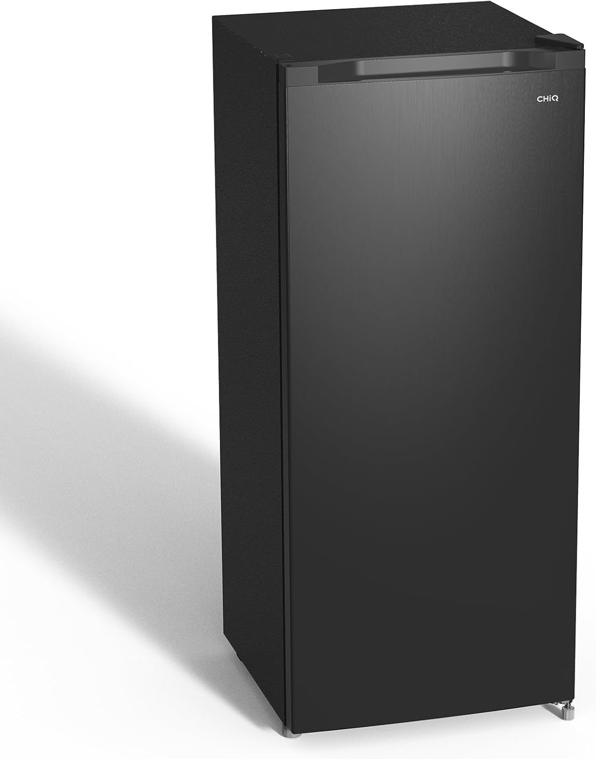 CHiQ FSD166NE4E Gefrierschrank 166 L, No Frost Technologie, Wechselbarer Türanschlag, Schwarzer Edelstahl, 144cm Höhe