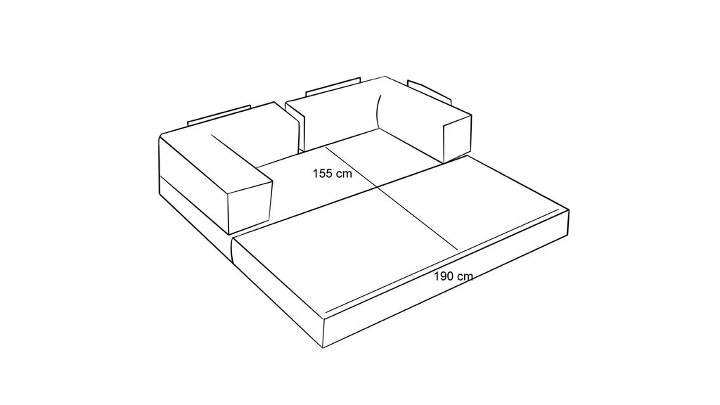 Comfort 3er Sofa - Braun
